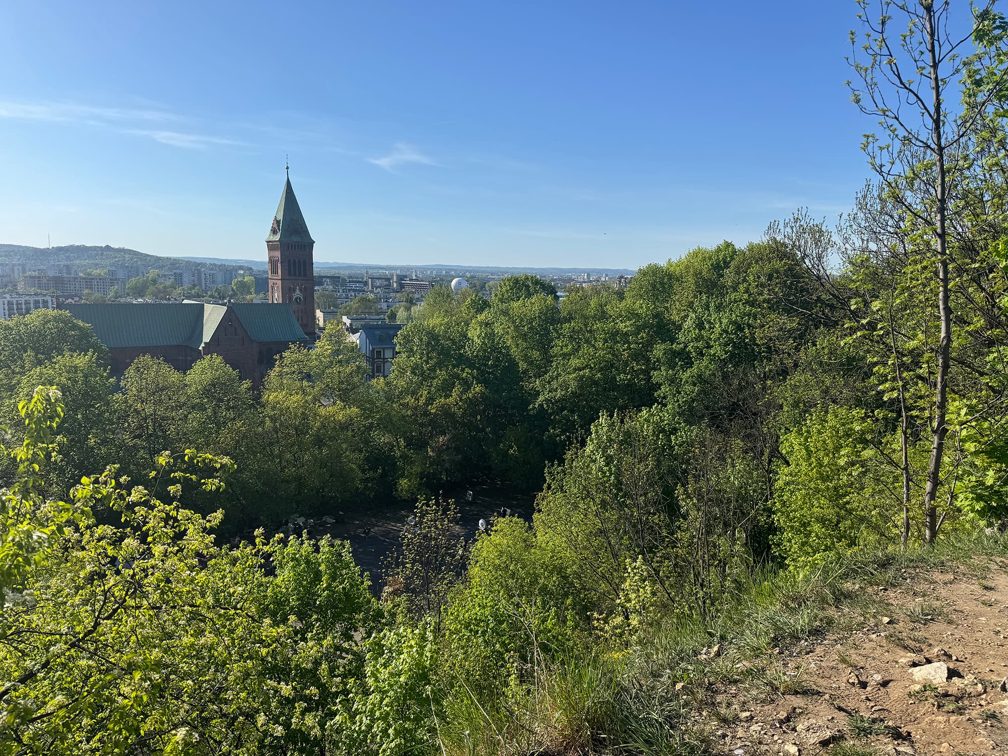 Krzemionki view toward Podgórze